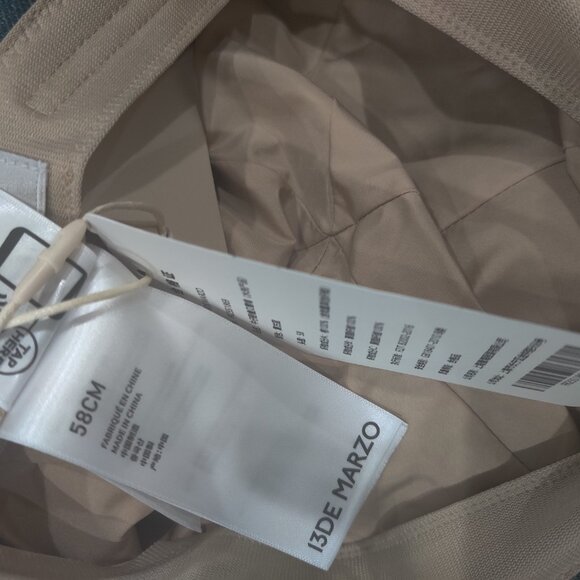 13DE MARZO Denim Cuffed Beret Hat OS New - Picture 4 of 4